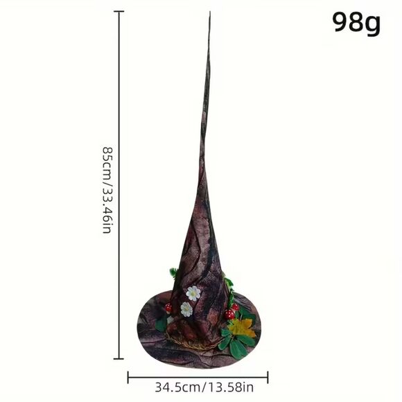 Enchanted Forest Bark Cloth Wizard Hat - Adult & Teen - Picture 5 of 5